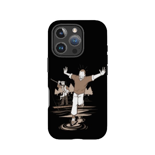 Angry fisherman and boy Angry fisherman and boy in IPhone Cases