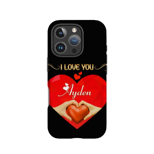 I love you Ayden IPhone Cases