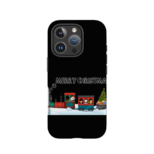 Christmas Steam Train Santa Snowman Tree IPhone Cases