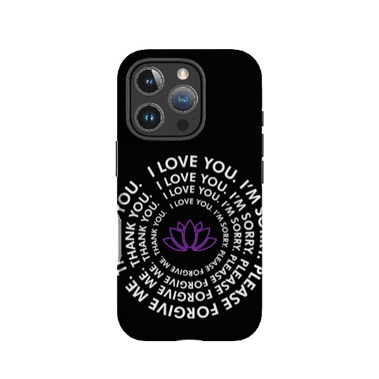 Hooponopono Healing Prayer I Love You Thank You IPhone Cases