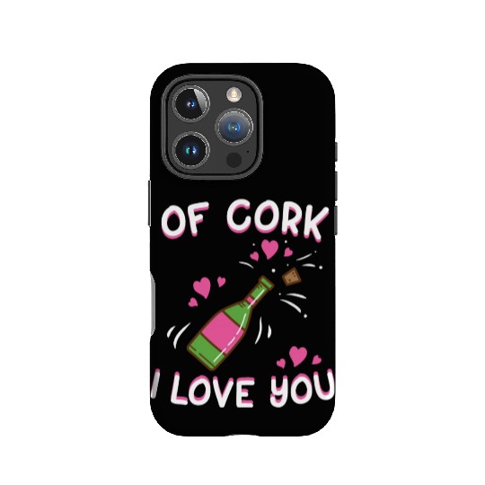 Valentine's Day Of Cork I Love You Wine Champagne IPhone Cases