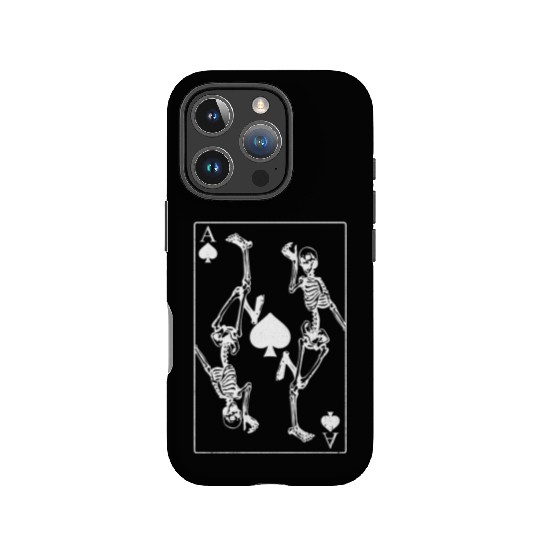 Skeletons Ace Of Spades Poker Card Gambling IPhone Cases