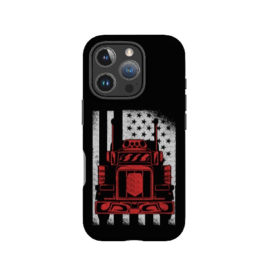 Truck Driver US FLAG, Truck, Trucker Dad IPhone Cases