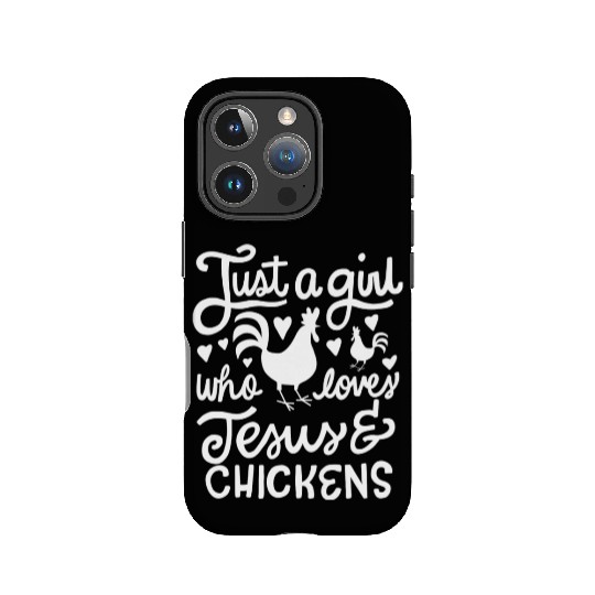 Just A Girl Who Loves Jesus And Chickens Farmer IPhone Cases