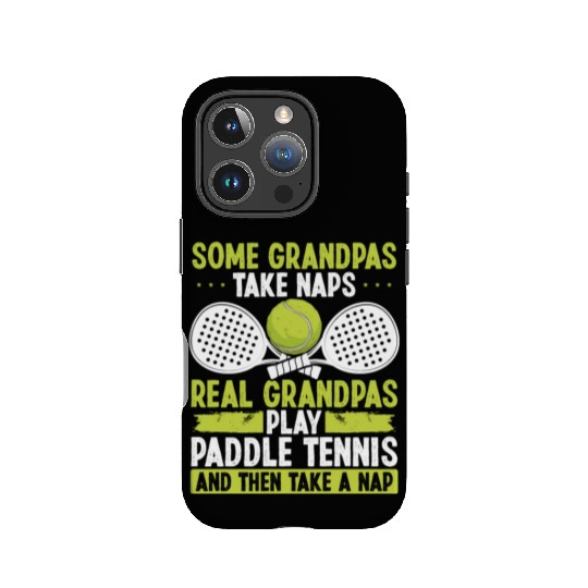 Paddle Tennis Player Match Granddad Grandpa IPhone Cases