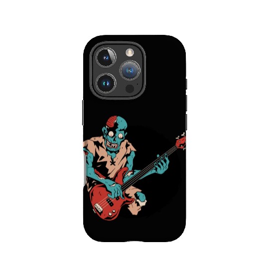 Zombie guitar player bass Zombie guitar player bas IPhone Cases