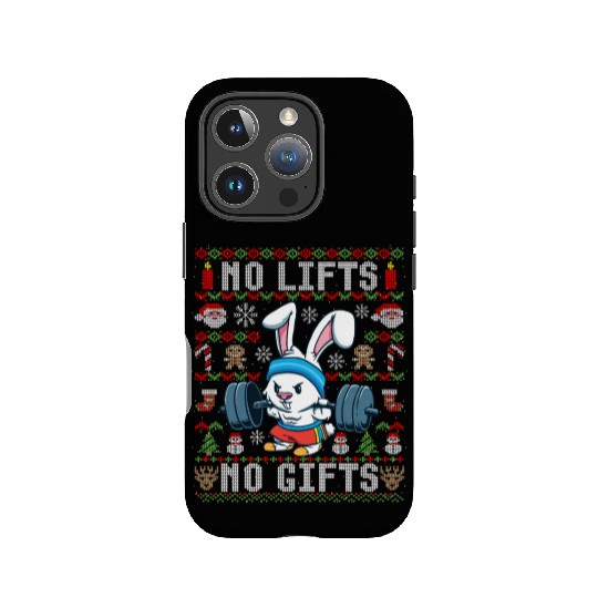 Funny No Lifts No Gifts Ugly Christmas Workout IPhone Cases