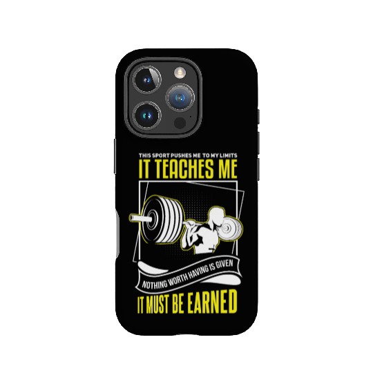 Cool bodybuilder fitness saying IPhone Cases