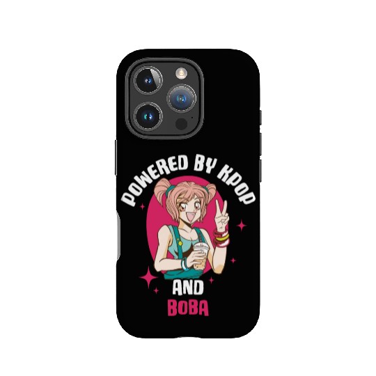 Powered By Kpop And Boba Funny Kpop Gift IPhone Cases