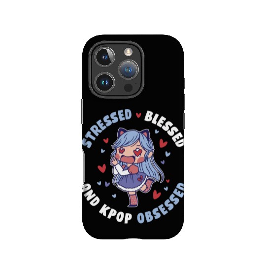 Stressed Blessed And Kpop Obsessed Funny Kpop Gift IPhone Cases