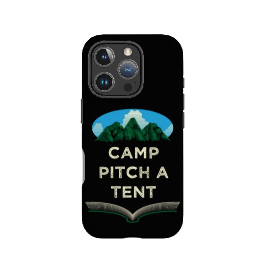 Camp Pitch a Tent Summer Camping Tropical Camper W IPhone Cases