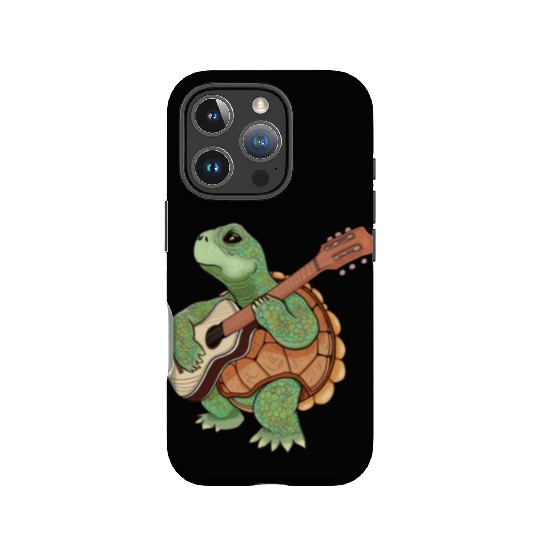 A turtle and a guitar IPhone Cases