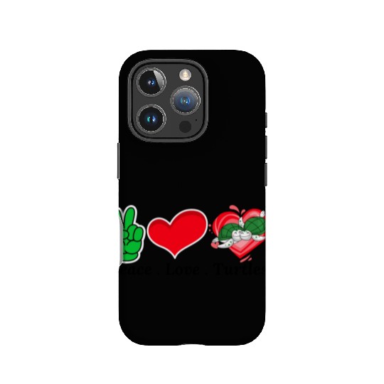Peace ,Love , Turtles IPhone Cases