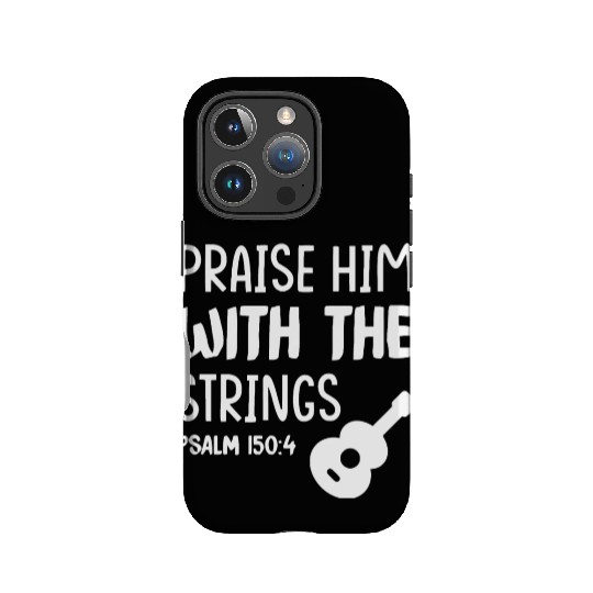 Praise Him With The Strings Christian Guitar IPhone Cases