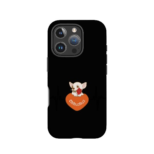 Heart Beat Chihuahua, when give the rose to belove IPhone Cases