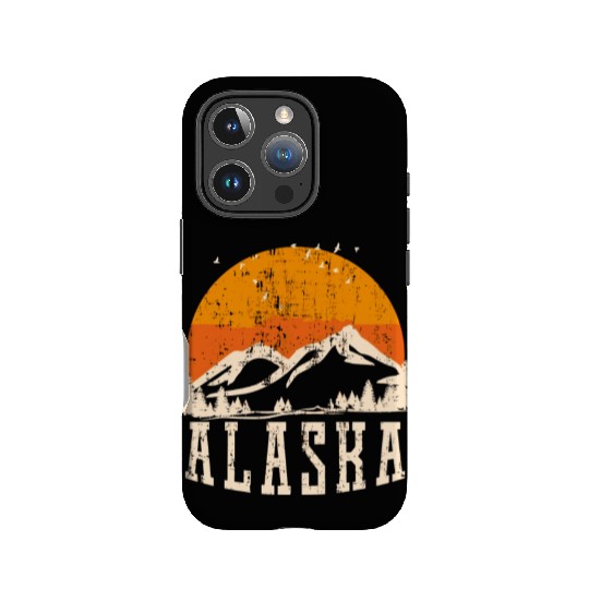 Retro Alaska Mountains Graphic Image Souvenir Us S IPhone Cases