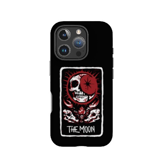 The Moon Blood Red Skeleton Skull Tarot Card IPhone Cases