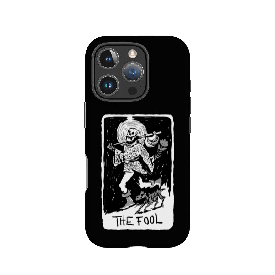The Fool Skeleton With Dog Tarot Card IPhone Cases