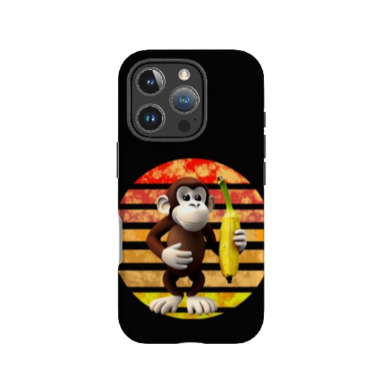 Banana monkey IPhone Cases