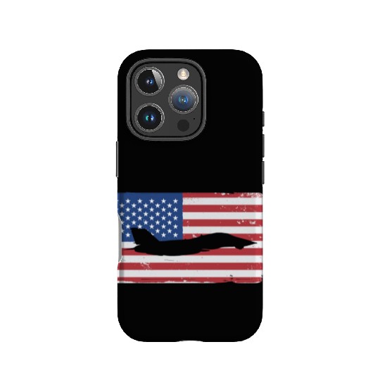 F-14 Tomcat Fighter Jet American Flag F14 Tomcat IPhone Cases
