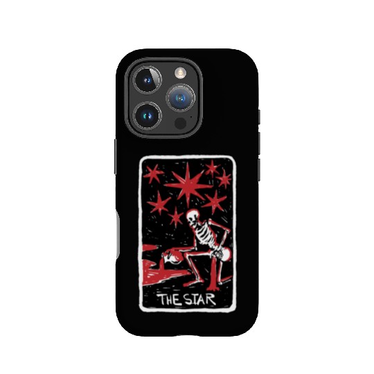 The Star Blood Red Skeleton Skull Tarot Card IPhone Cases