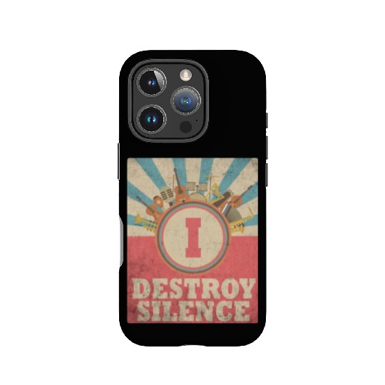 I Destroy Silence Drummer Band Music Beat Drum IPhone Cases
