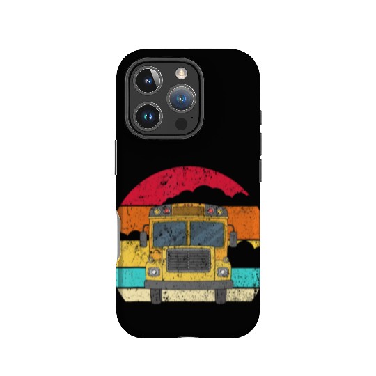 Retro Yellow School Bus for School Bus Driver andj IPhone Cases
