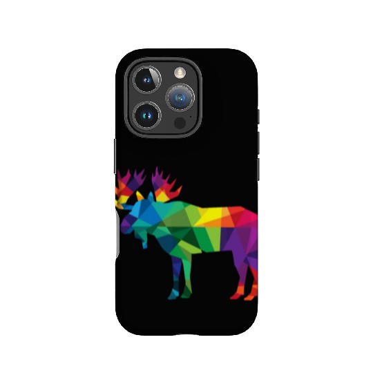 Moose Colorful Low Poly Art HUNTING Theme - Hunter IPhone Cases
