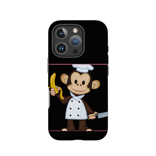 Banana monkey cooks IPhone Cases