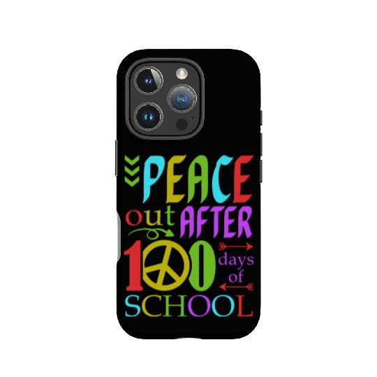 Peace Out After 100 Days Of School Humor Kid IPhone Cases