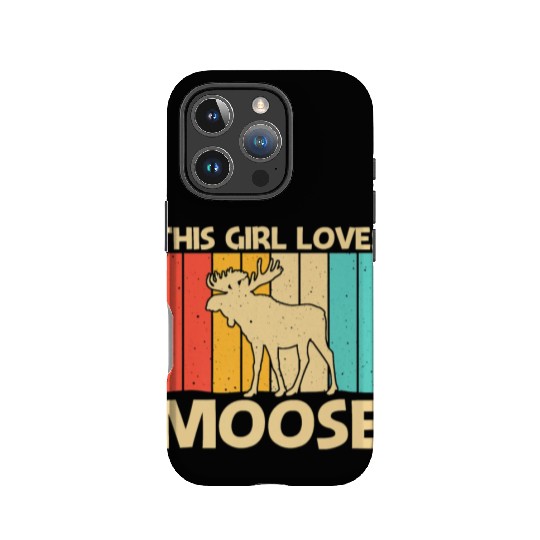 Cool Moose Design For Girls Kids Moose Deer Bull IPhone Cases