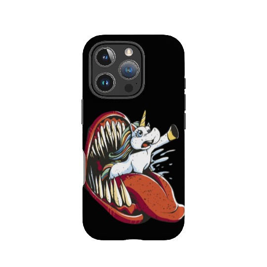 Scary tooth mouth unicorn Scary tooth mouth unicor IPhone Cases