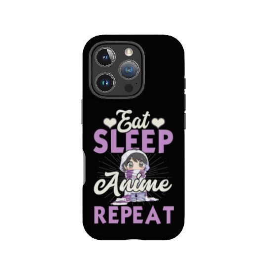 Eat Sleep Anime Repeat Japanese Manga Lover Cospla IPhone Cases