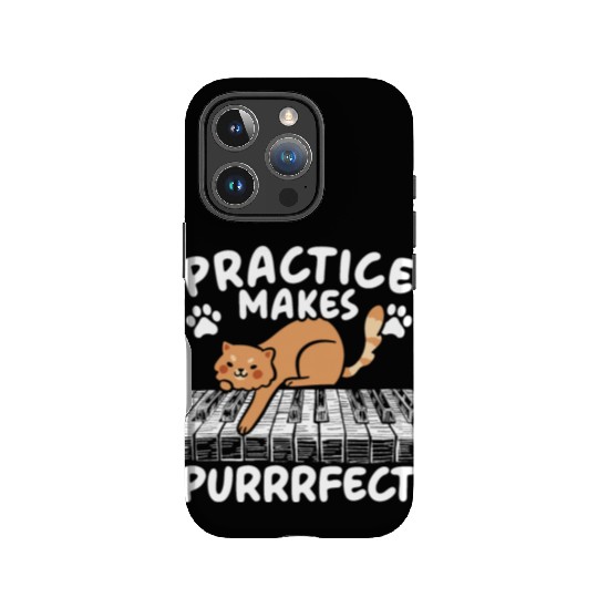 Practice Makes Purrrfect Piano Cat Pianist Music IPhone Cases