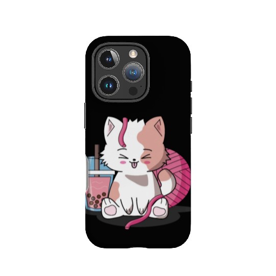 Chibi Boba Tea Cat IPhone Cases
