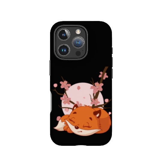 Japanese Fox Cherry blossom Flower sakura kawaii IPhone Cases