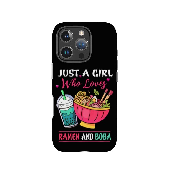 Just A Girl Who Loves Ramen And Boba Tea Kawaii Gi IPhone Cases