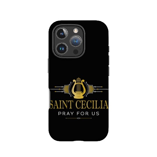 St Cecilia Patron Saint of Musicians Harp Catholic IPhone Cases