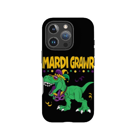 Mardi Grawr T Rex Dinosaur Mardi Gras Bead Kids Bo IPhone Cases