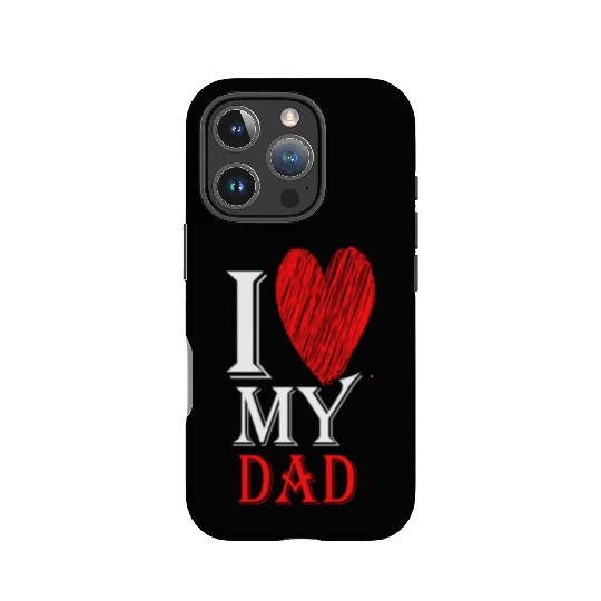 I Love My Dad Purview With Red heart814 IPhone Cases