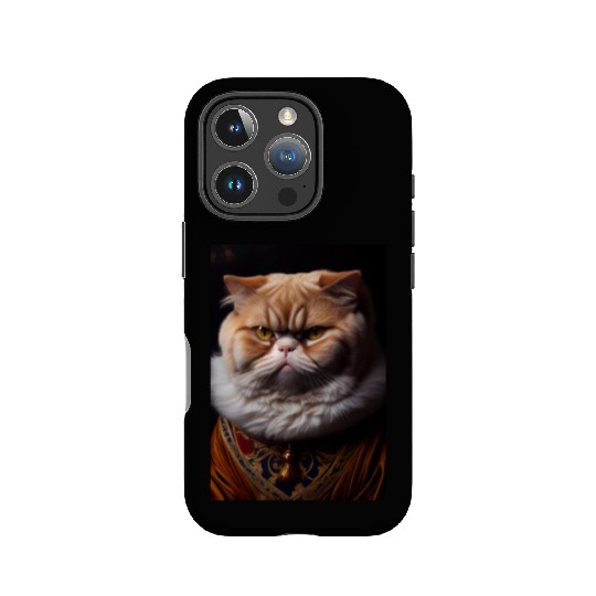 Exotic Shorthair Cat Breed Portrait Royal Renaissa IPhone Cases