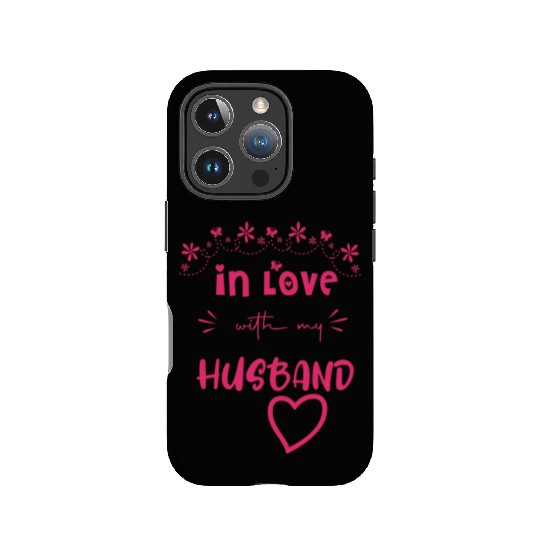 Love with My hasband Cute Valentine day Mom to Be IPhone Cases