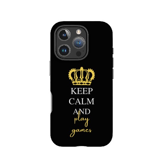 keep calm and play games IPhone Cases