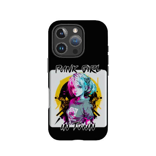 Graffiti Style - Punk Girl In Town 8 IPhone Cases