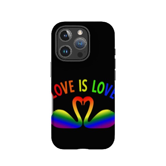 Love is Love LGBTQ Rainbow Swan Pride IPhone Cases