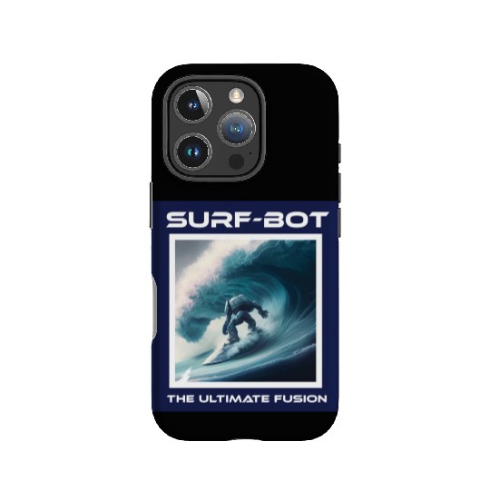 Backside Robot Surfer IPhone Cases