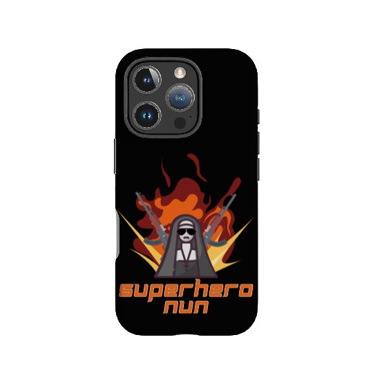Superhero Nun Action Design IPhone Cases
