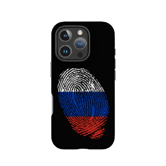 Russian flag fingerprints IPhone Cases