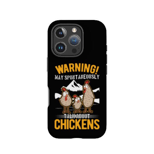 Warning Chickens Farmer Chicken IPhone Cases