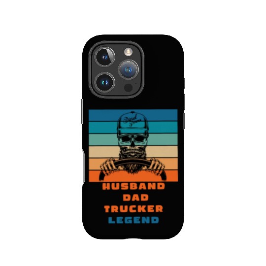 husband dad trucker legend IPhone Cases